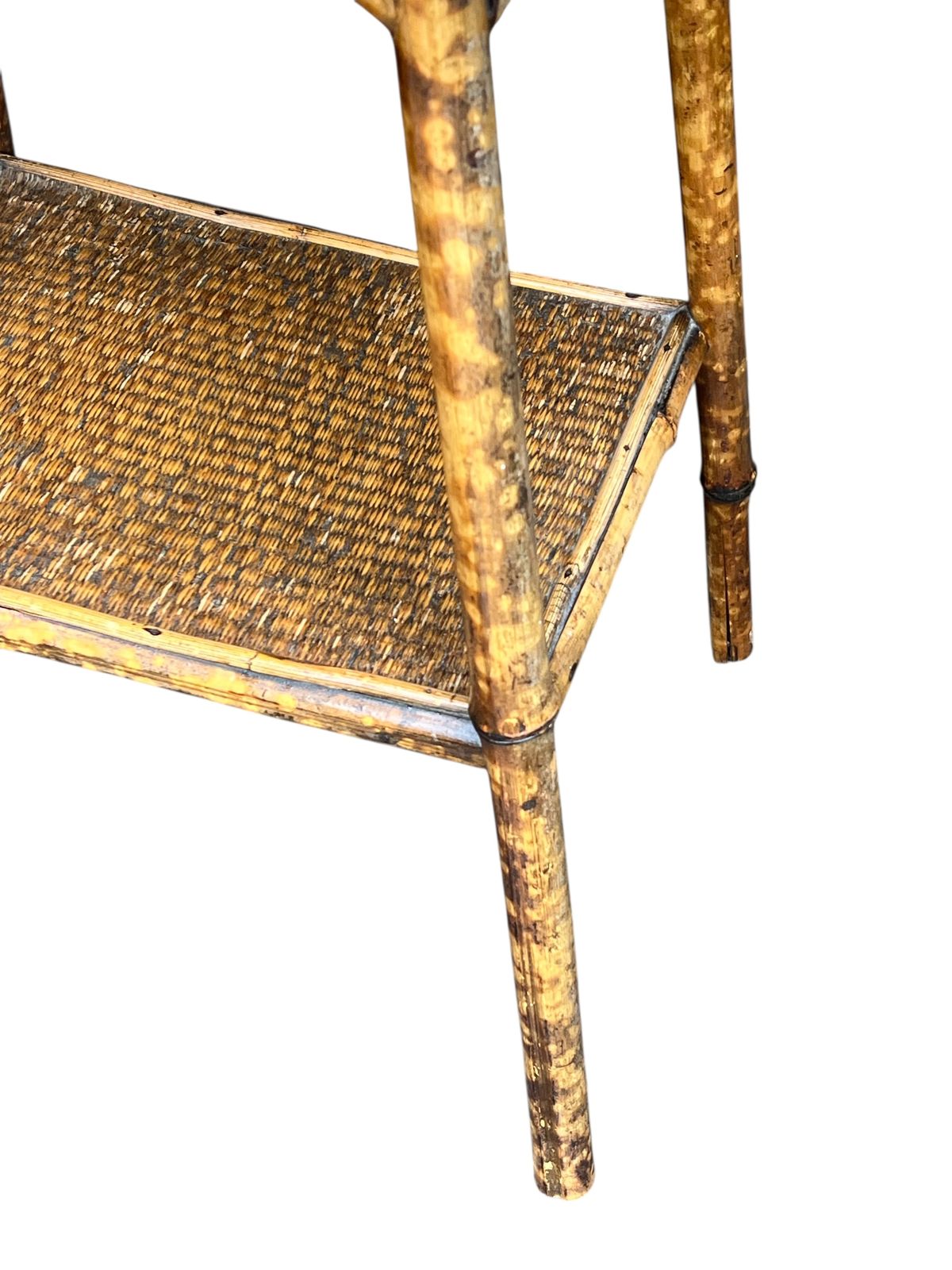 Antique Bamboo Side Table, Early 20th Century photo vinterior