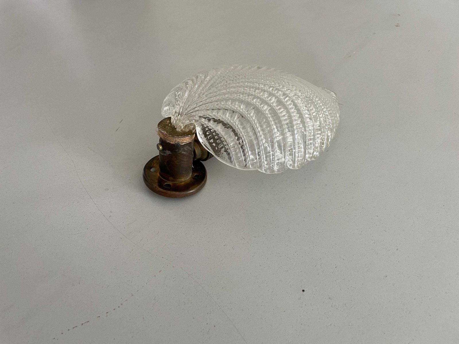 Mid Century Glass And Brass Sconce Still Of Barovier & Toso, 1950s, Italy photo 496.0