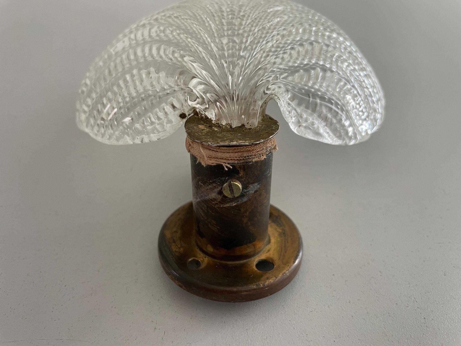 Mid Century Glass And Brass Sconce Still Of Barovier & Toso, 1950s, Italy photo vinterior