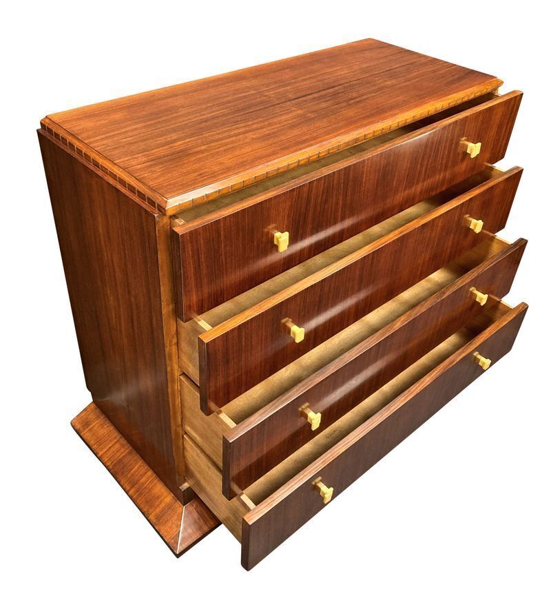 A Stylish Commode With Ivory Coloured Bakelite Handles In The Manner Of Ruhlmann photo vintage