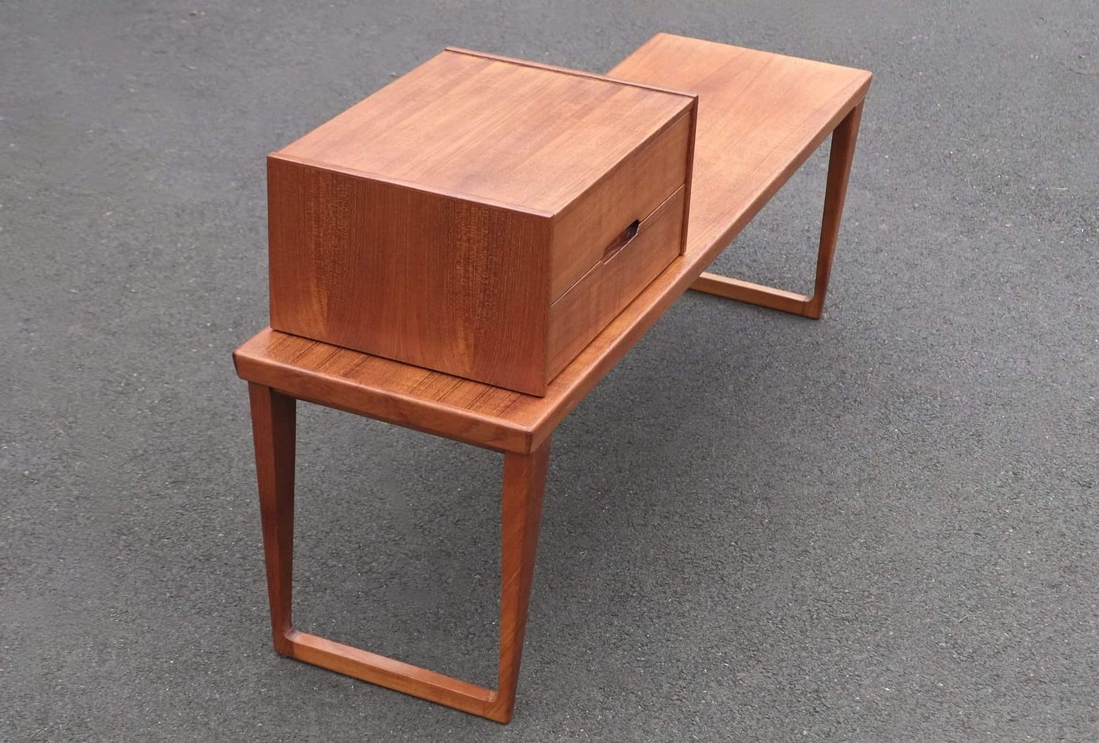 Kai Kristiansen Teak Bench And Drawers By Aksel Kjersgaard Denmark 1960's photo 2200.0