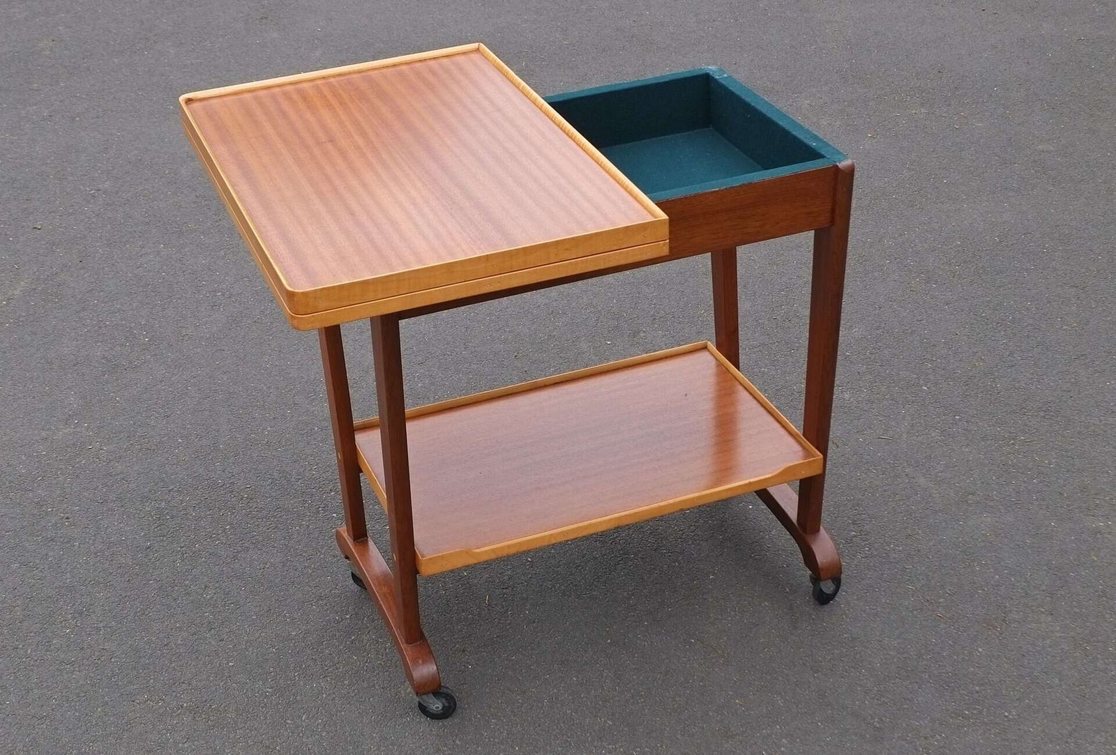 1950’s Fold Over Drinks Or Tea Trolley photo furniture
