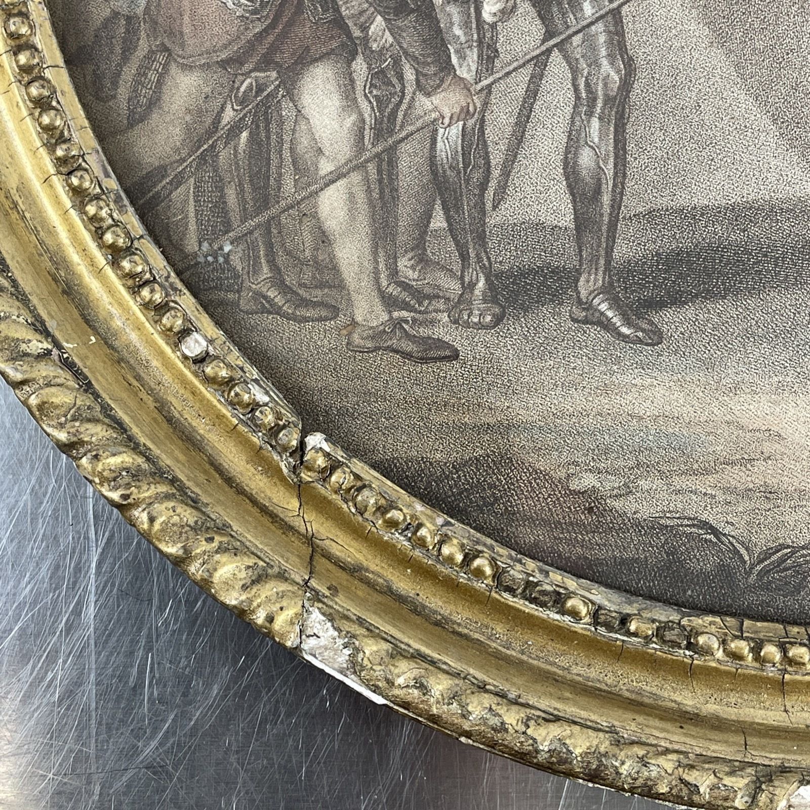 Francisco Bartolozzi Italy Stipple Art 18th Century Round Frame Woman In Chains photo buy