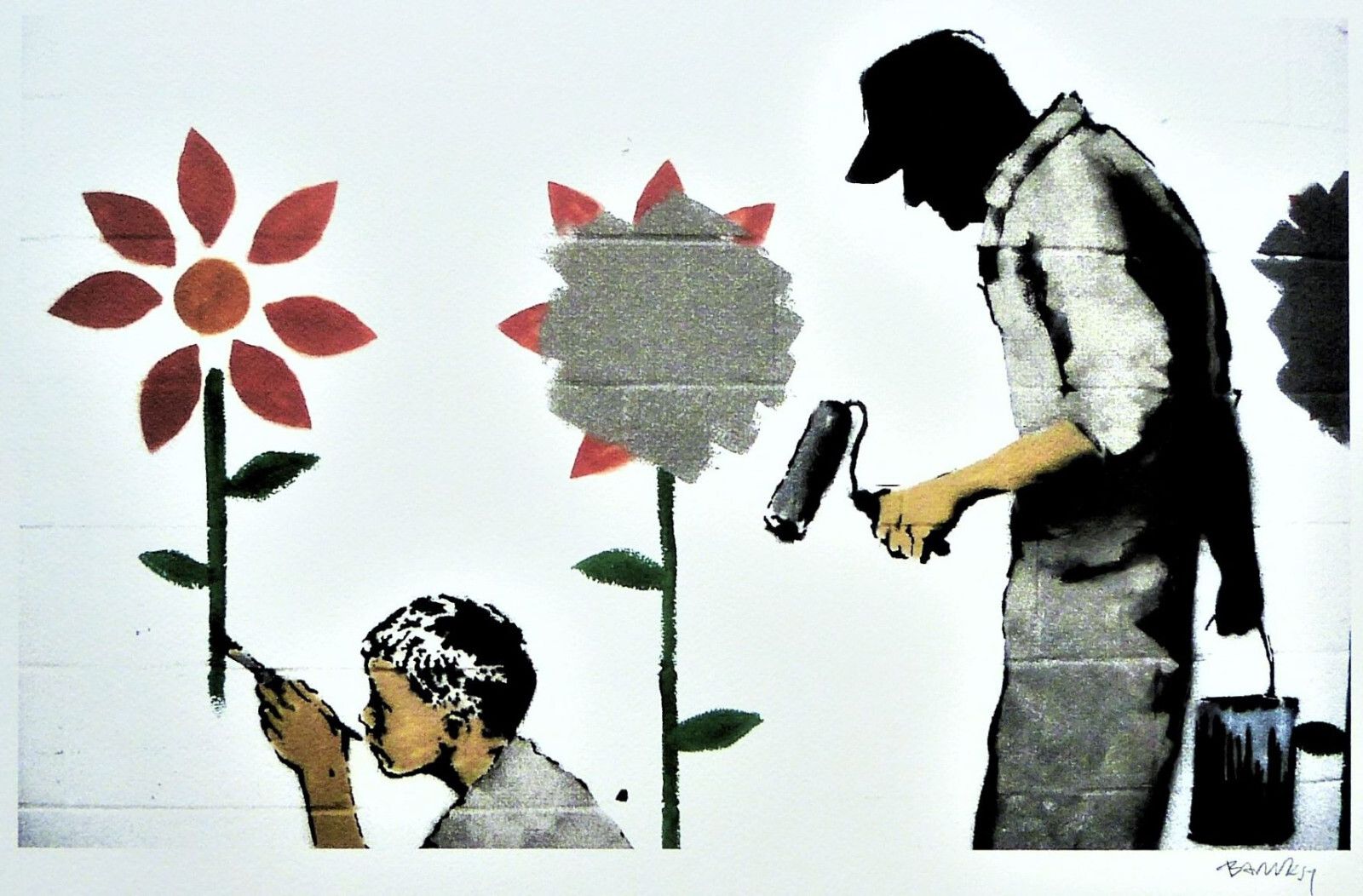 Banksy "New Orleans" Large Limit. Lithograph 70 X 50 Cm, Hand Numbered 31/150 photo furniture