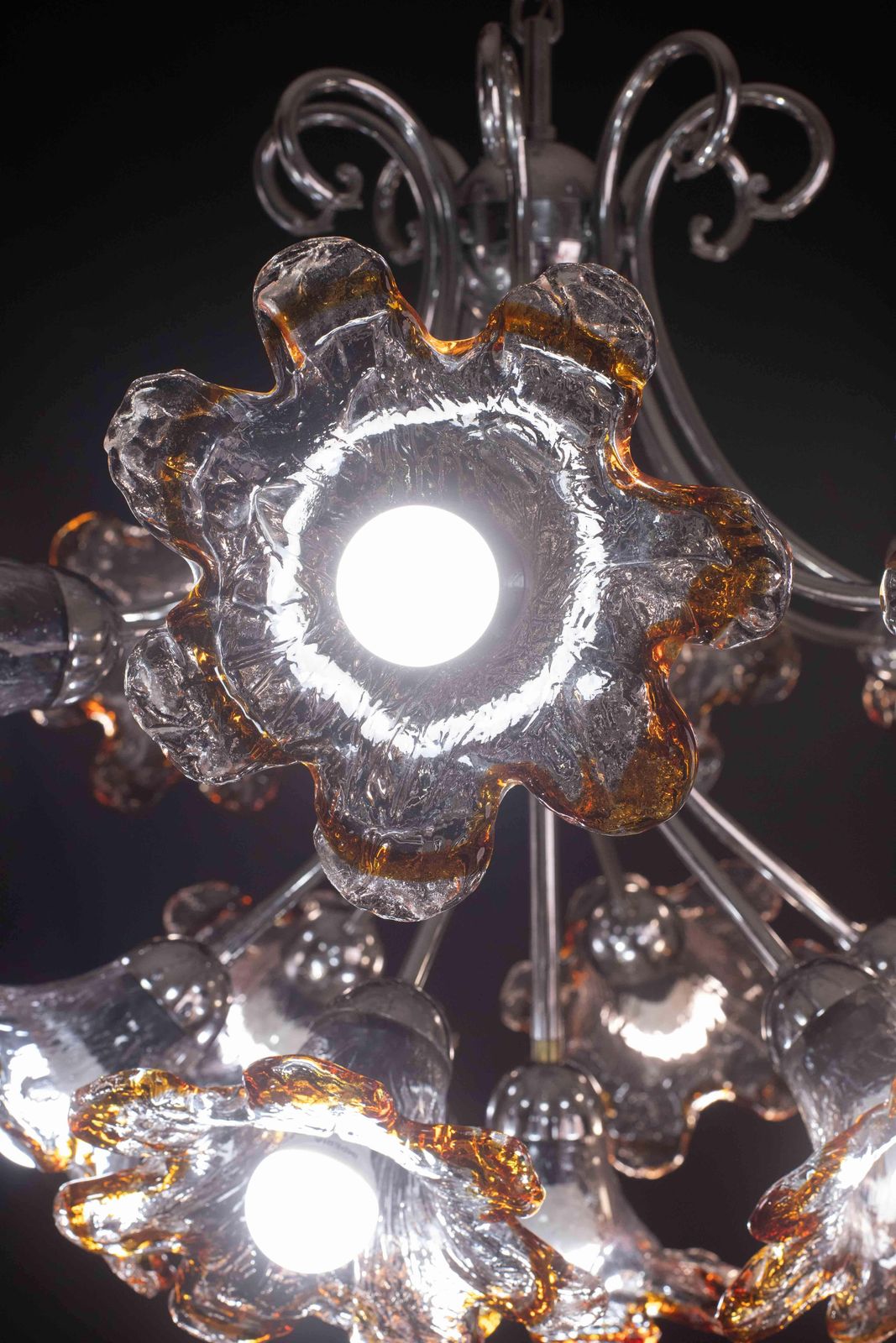 Murano Multicolor Sputnik Flowers Chandelier By Mazzega, 1970s photo 3046.0