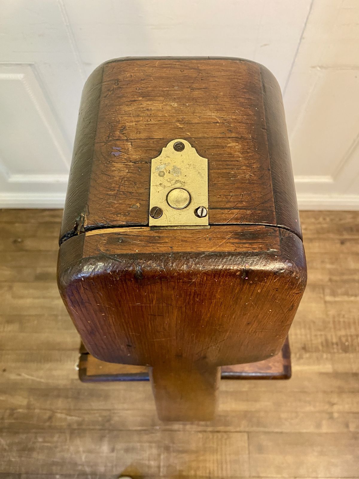 photo furniture Antique Velvet Lined Cello Case.