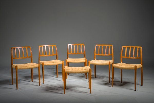 Model 83 Dining Chairs In Teak By Niels Otto Møller For J.L. Møllers, 1960s, Set Of 6