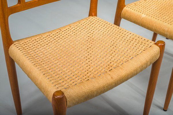 Model 83 Dining Chairs In Teak By Niels Otto Møller For J.L. Møllers, 1960s, Set Of 6 photo for sale