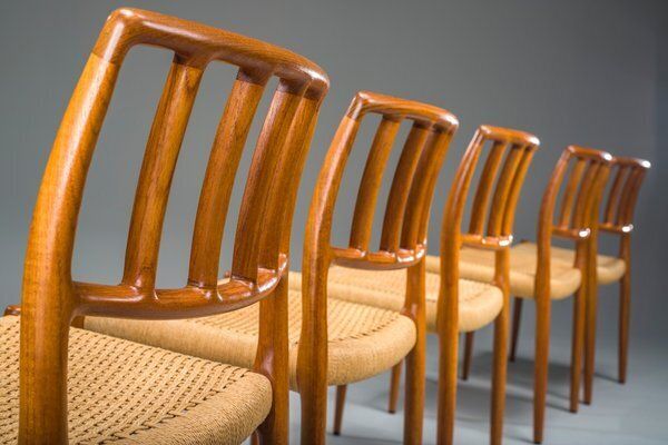 photo furniture Model 83 Dining Chairs In Teak By Niels Otto Møller For J.L. Møllers, 1960s, Set Of 6