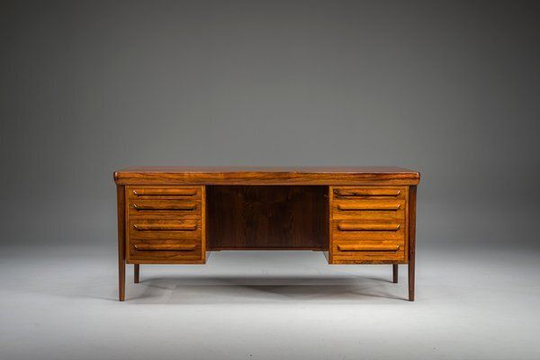Danish Modern Executive Desk By Ib Kofod Larsen For Faarup Møbelfabrik, 1960