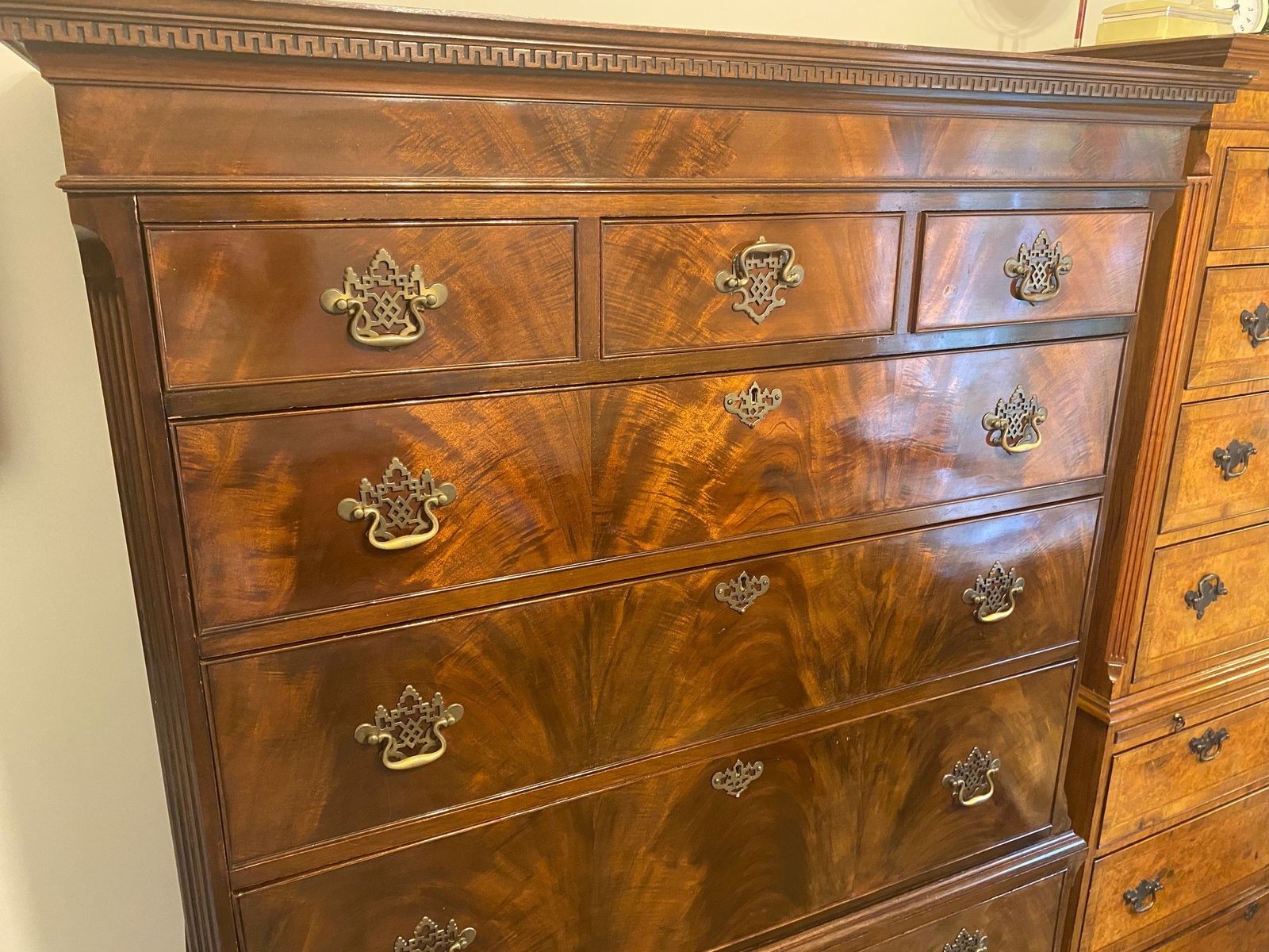 Geroge III Design   Figured Mahogany Tallboy   Waring & Gillow
