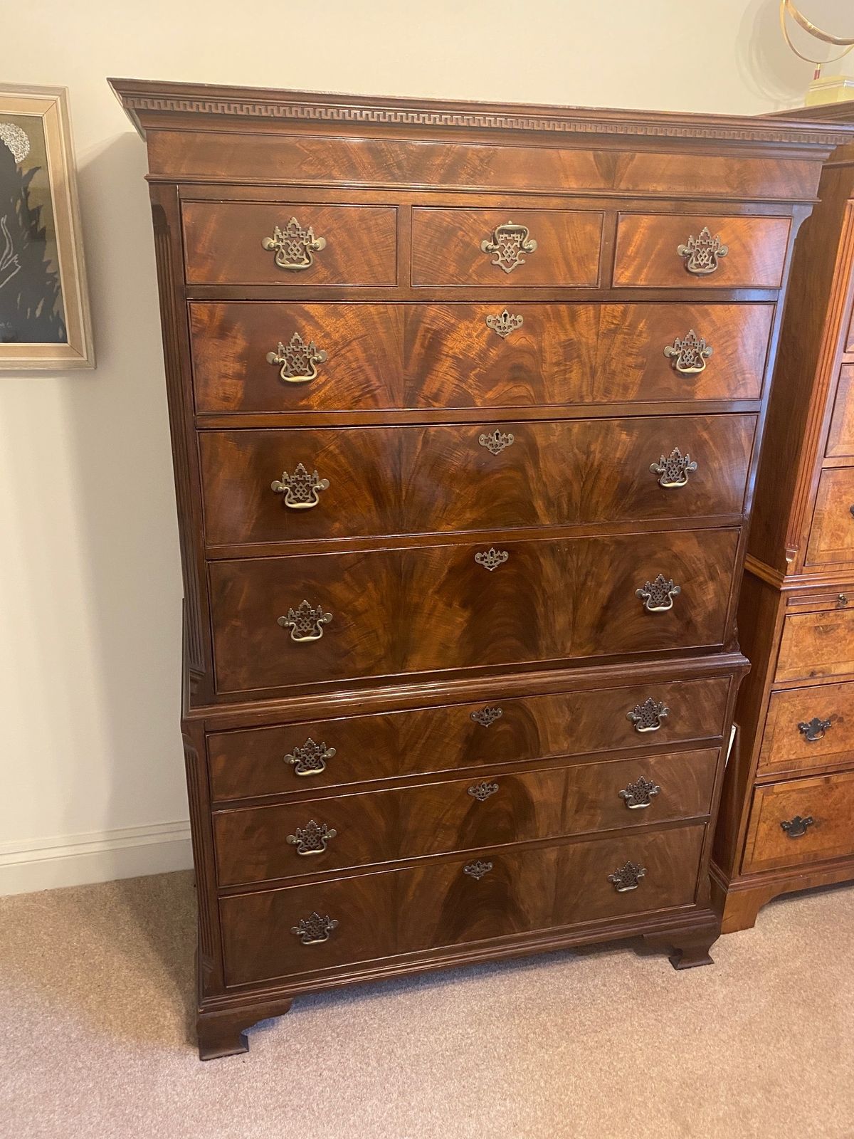 Geroge III Design   Figured Mahogany Tallboy   Waring & Gillow photo furniture