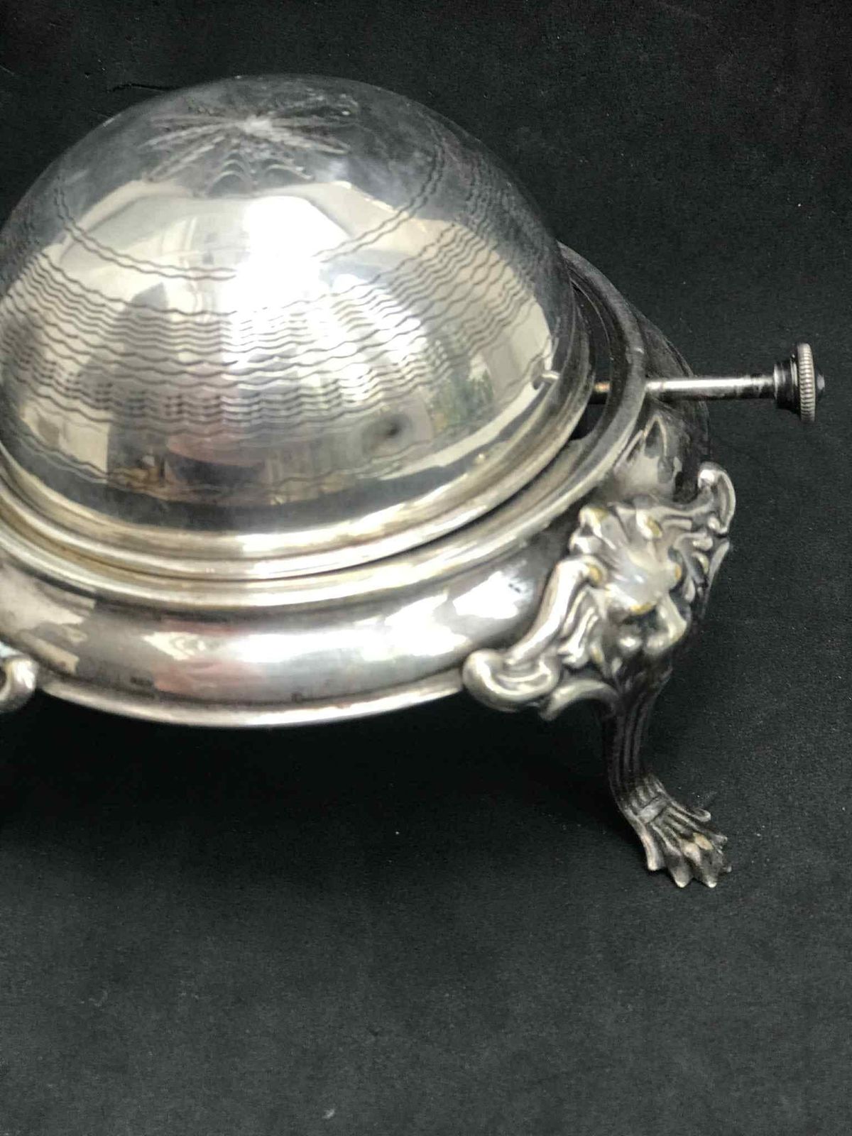 Caviar Small Dish Butter Dish With Lid Roll Top Silver Plated Breakfast Vintage Butter Globe Domed Lidded Dish Antique English Wedding Gift photo buy