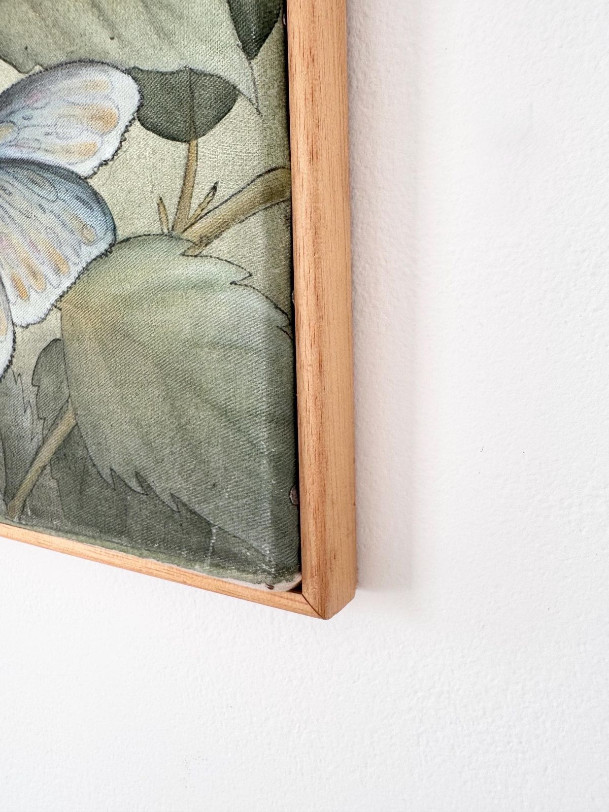 Vintage Balinese Acrylic On Canvas Painting, Floral Painting, Wall Decor photo vintage