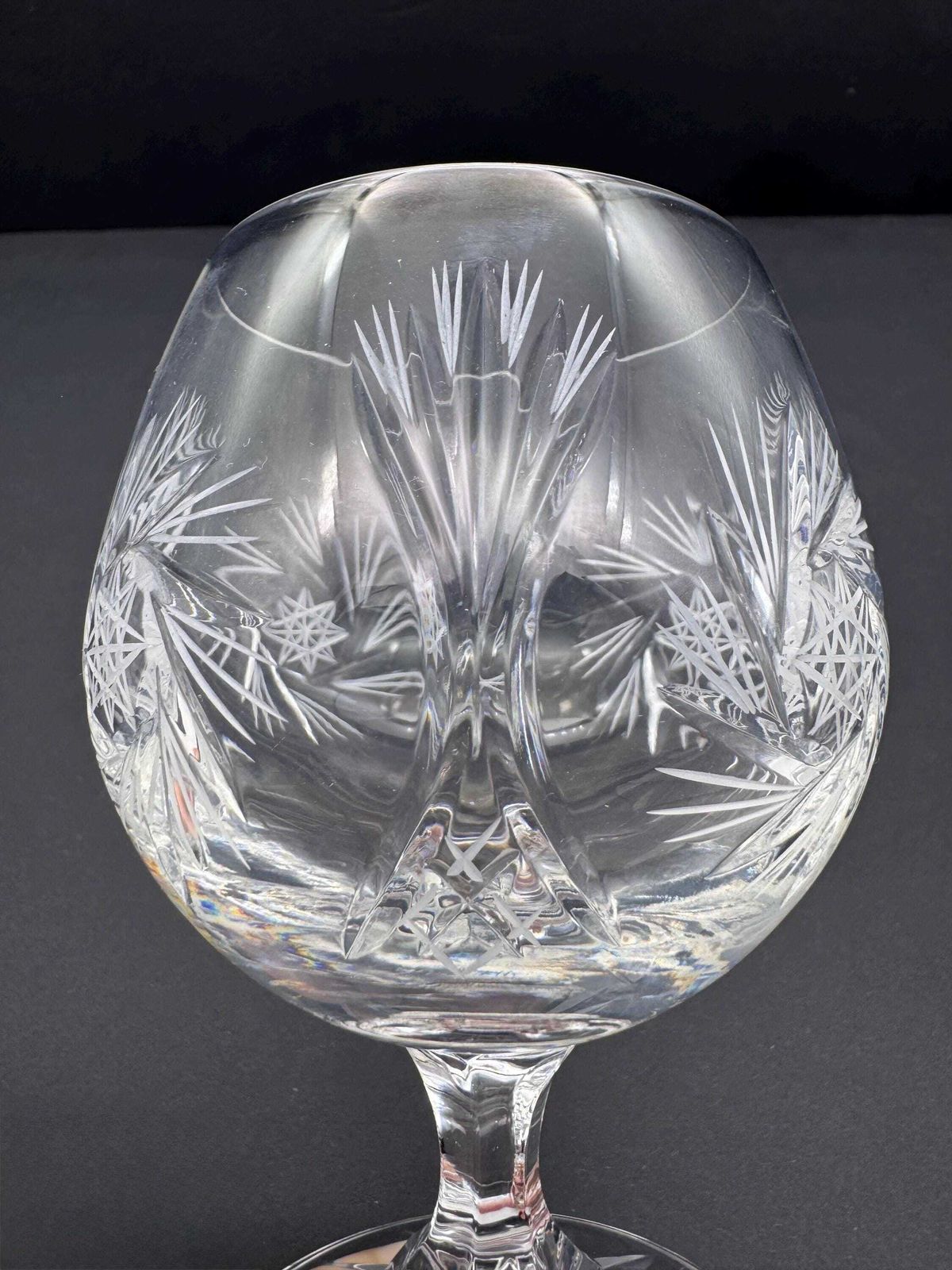 5 X Bohemia Crystal Cognac Brandy Glasses photo 88.0