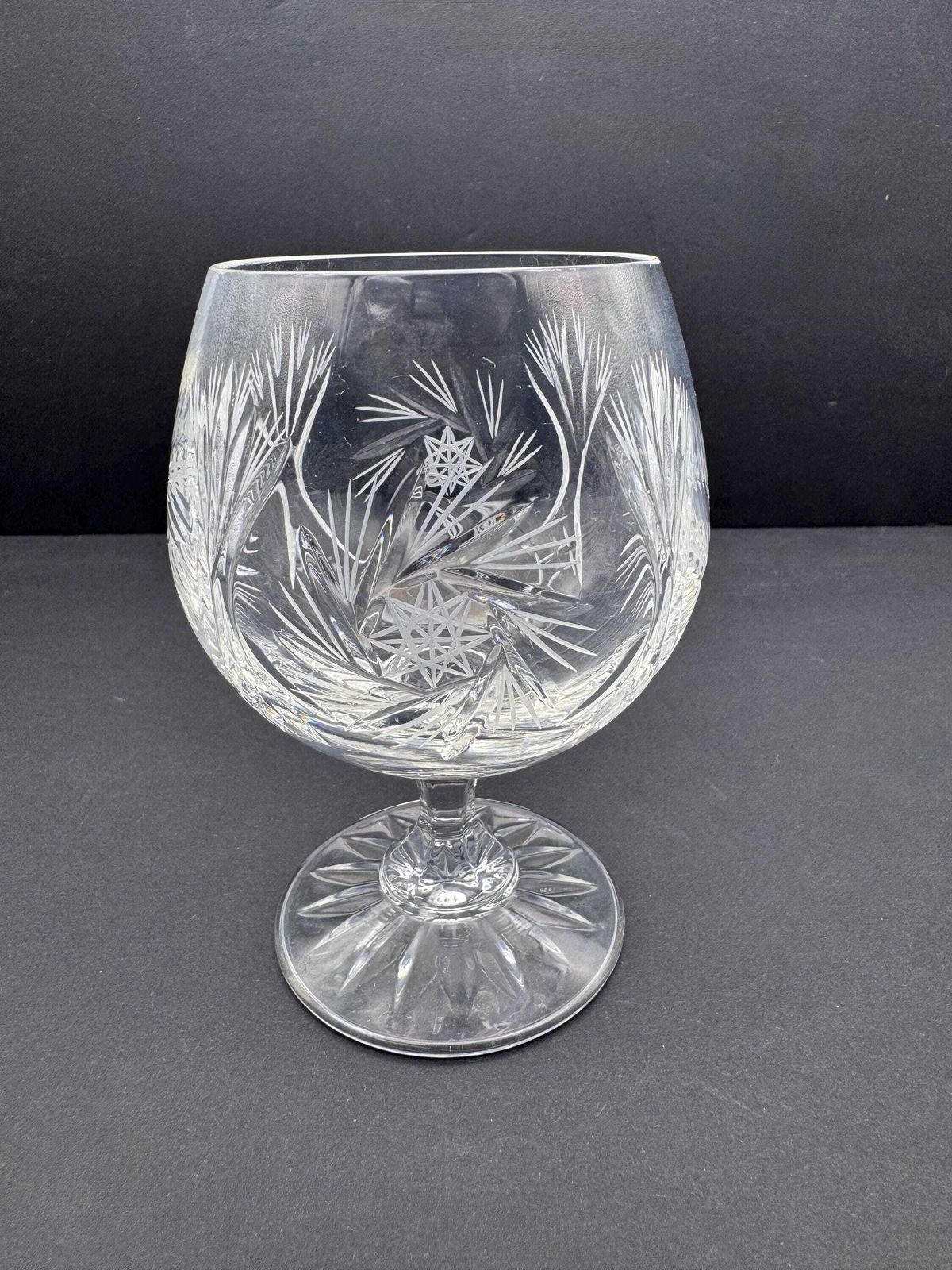 5 X Bohemia Crystal Cognac Brandy Glasses photo vinterior