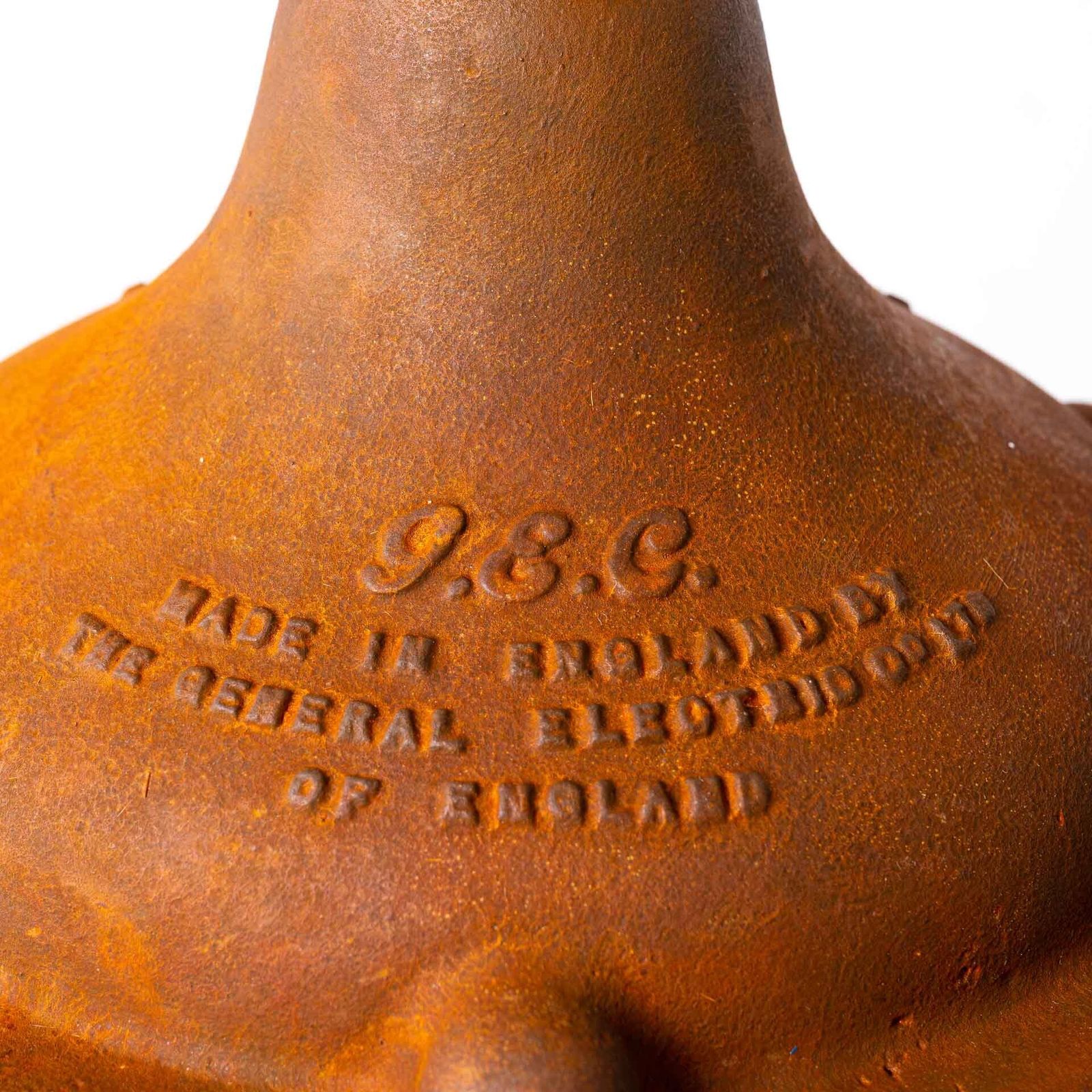 Vintage Heavy Industrial Rusted Finish Flameproof Pendant Lights By Gec photo for sale