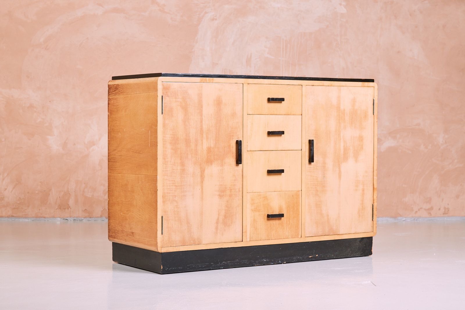 Original Art Deco Satin Birch Sideboard For Heals, 1930s photo for sale