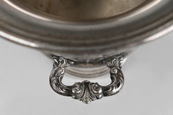 Mid Century French Silver Plated Copper Champagne Bucket, 1890s photo buy