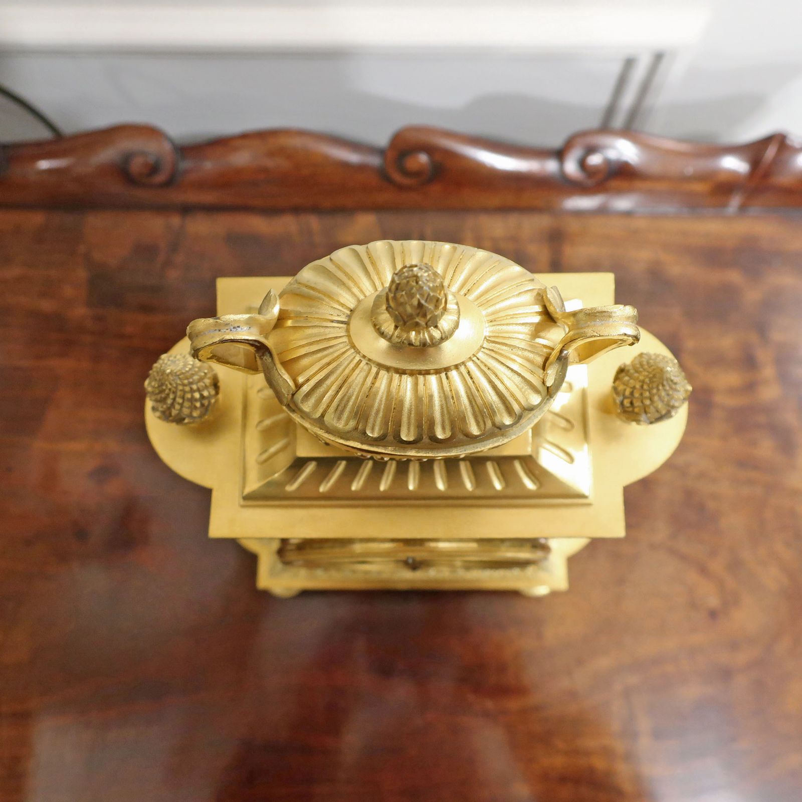 photo furniture French Victorian Bronze Gilt And Porcelain Mantel Clock