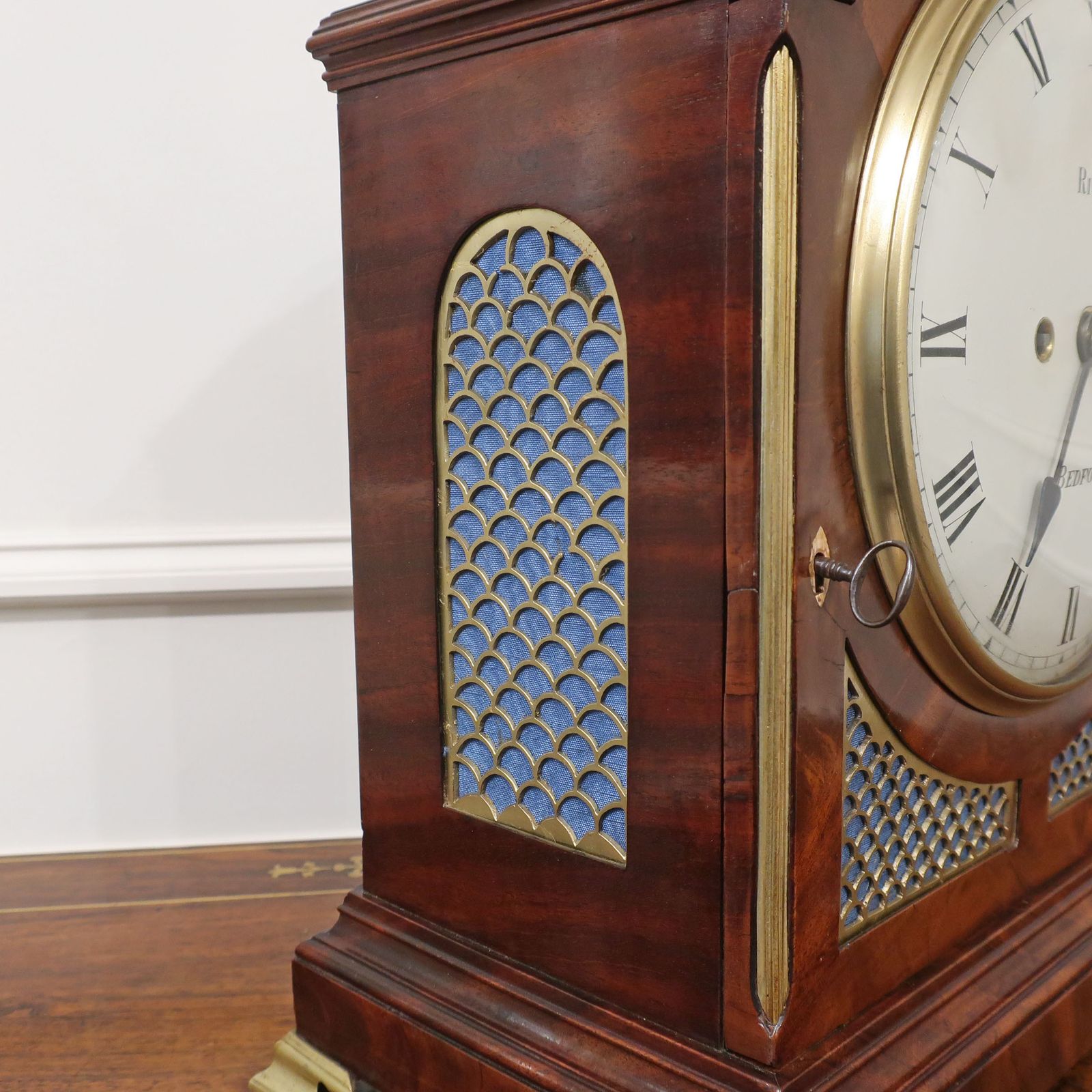 photo for sale English Regency Mahogany Pad Top Bracket Clock By Rives