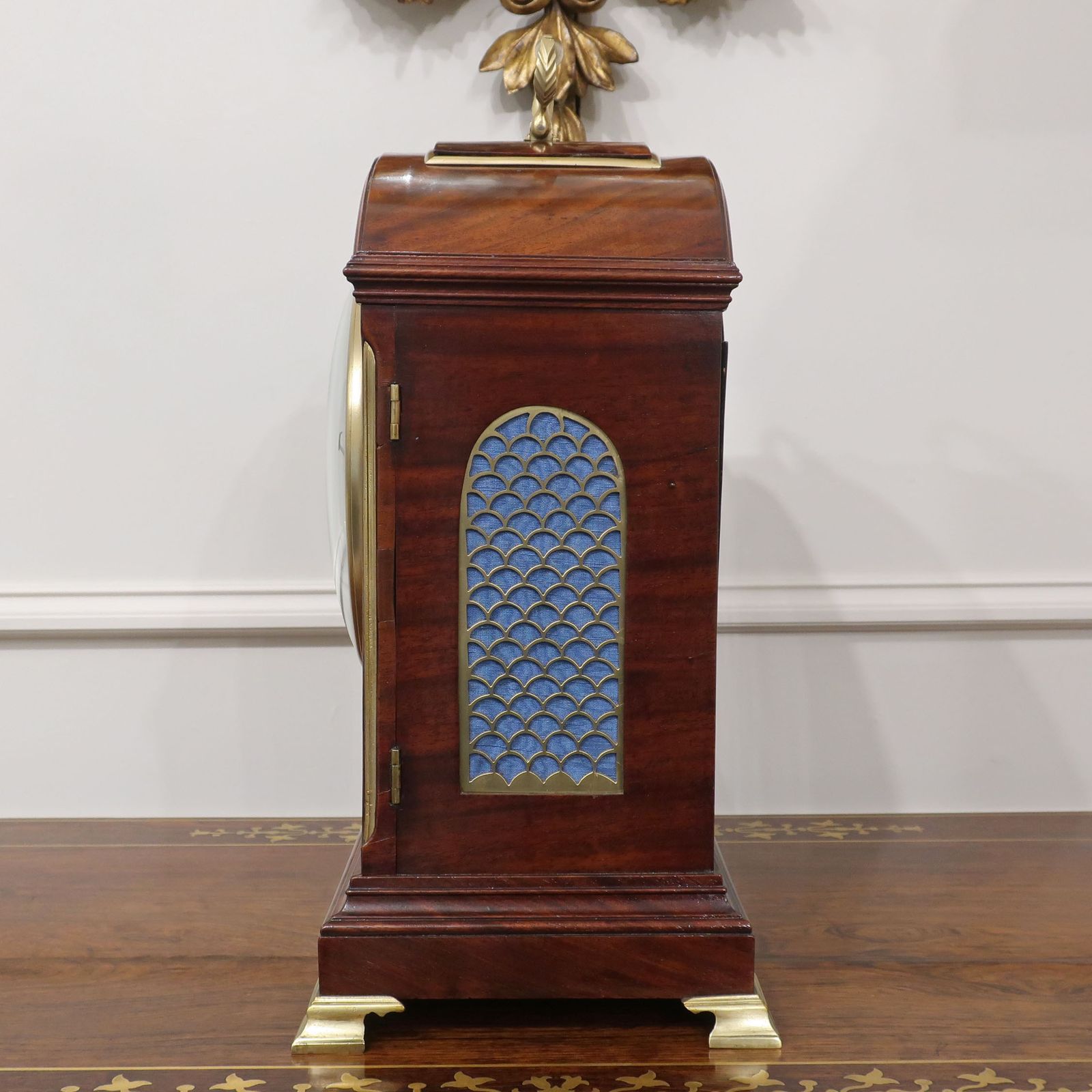 Home Decor English Regency Mahogany Pad Top Bracket Clock By Rives photo