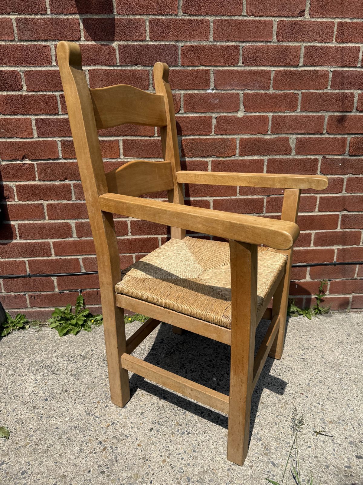 Rush Seat Oak Armchair photo furniture