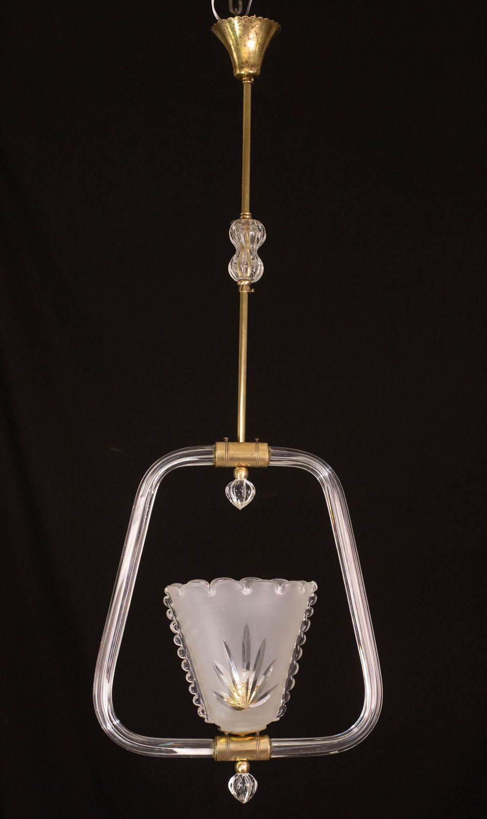 Charming Liberty Barovier And Toso Chandelier, 1940s photo for sale
