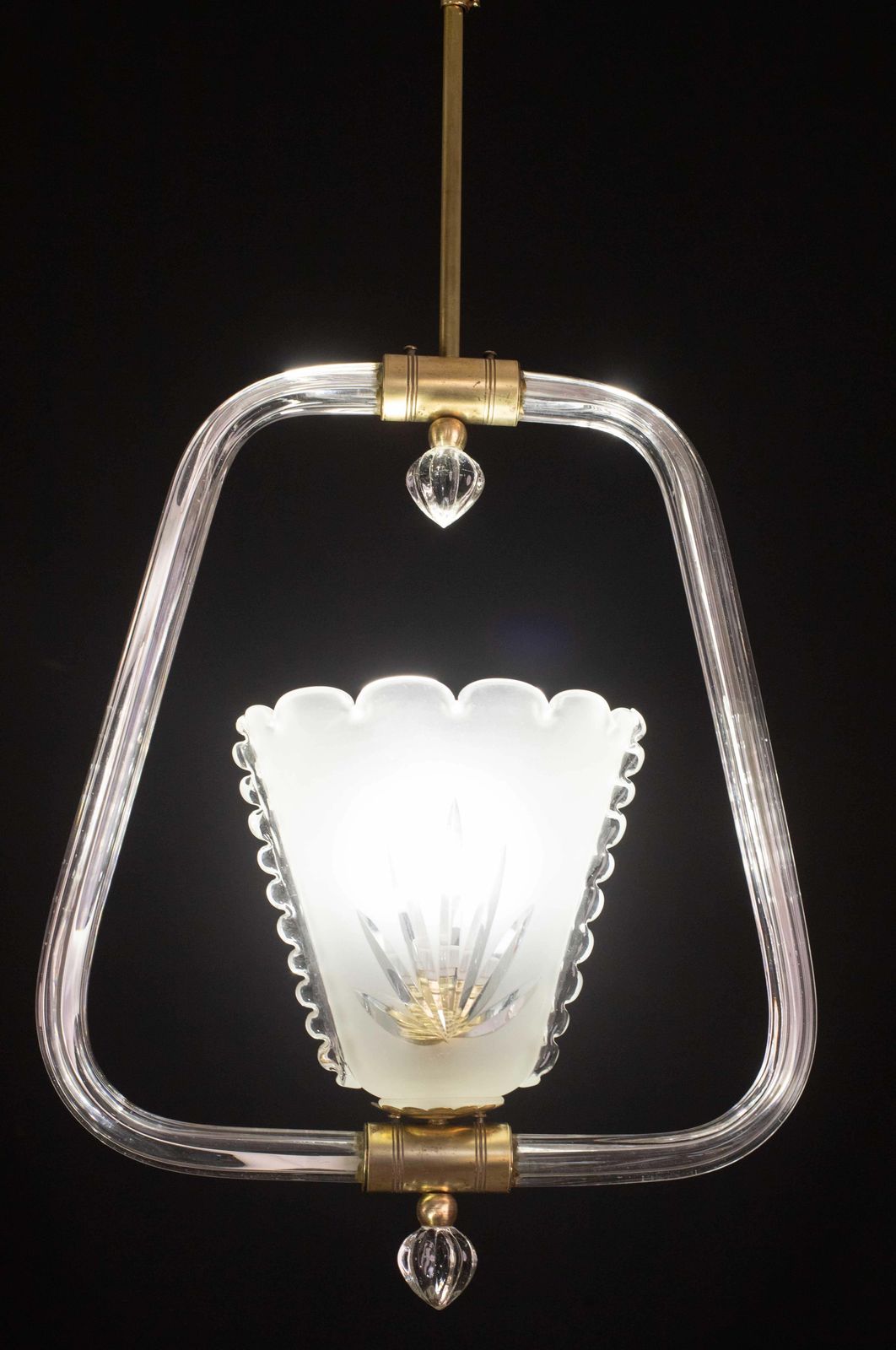 Charming Liberty Barovier And Toso Chandelier, 1940s photo vinterior