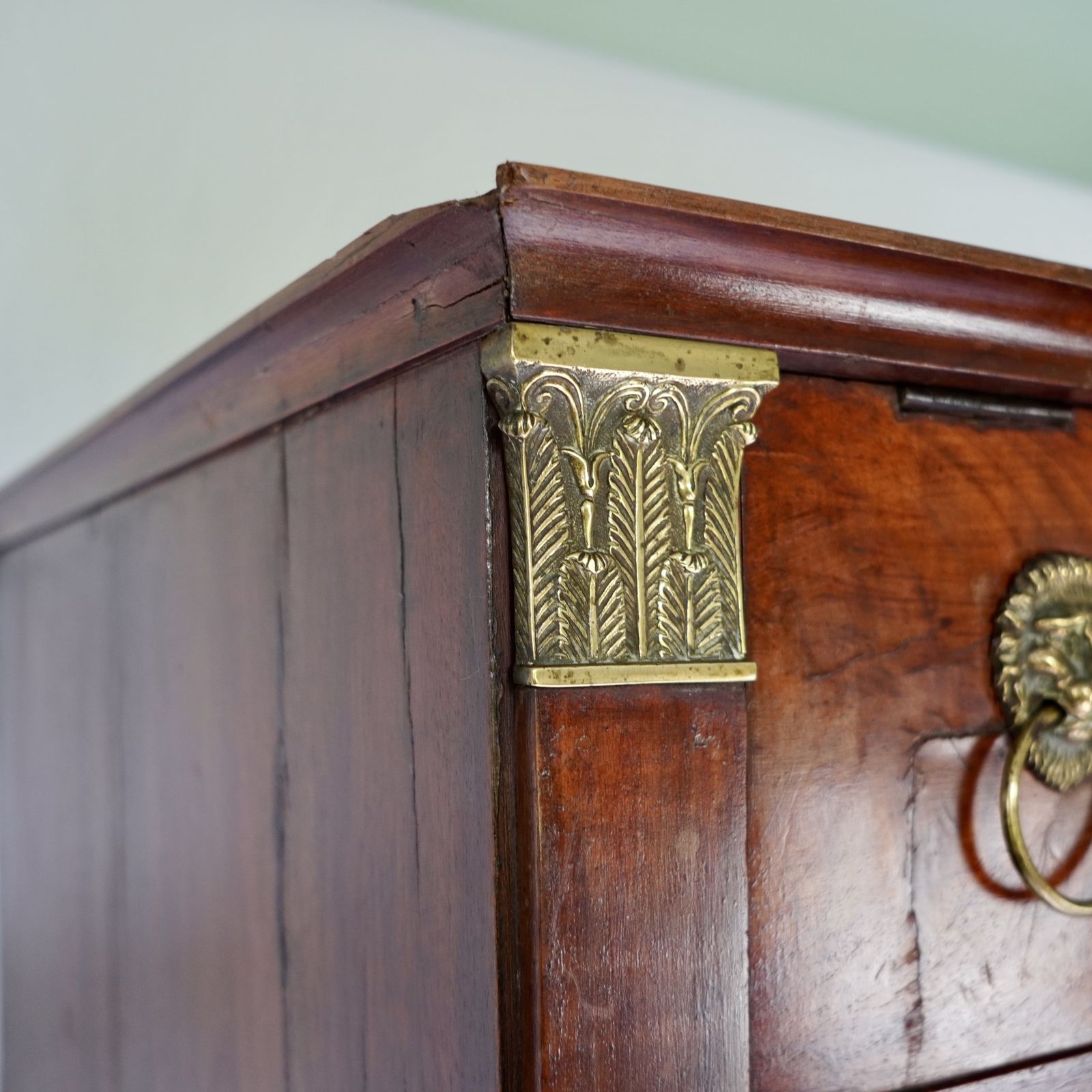 photo for sale French Empire Walnut Tall Chest Of Drawers