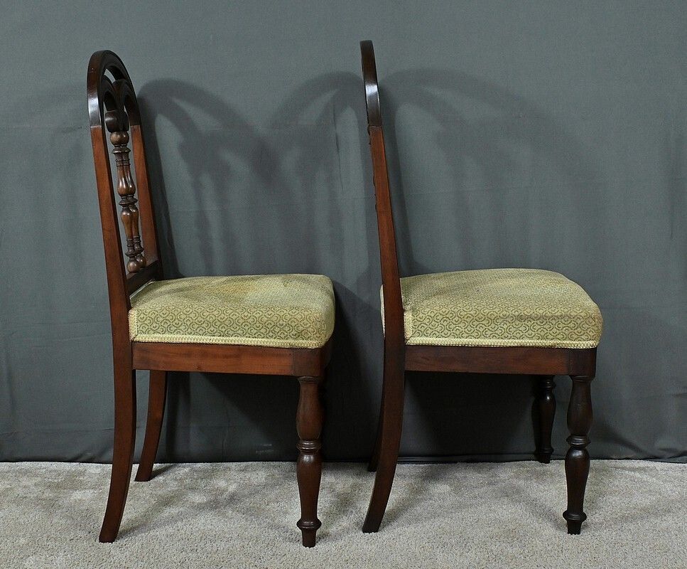 photo for sale Pair Of Mahogany Chairs, Restoration Period – Part 1 Of The 19th Century