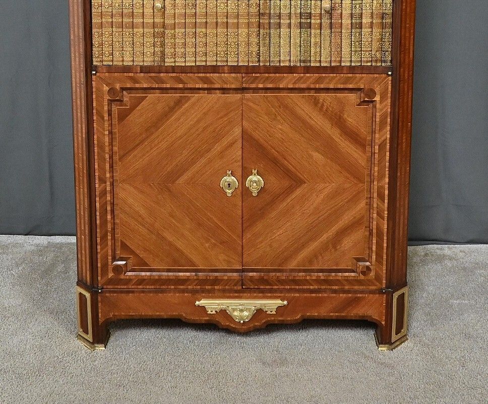 photo buy Marquetry Display Cabinet, Louis XVI Style – 2nd Part Of The 19th Century