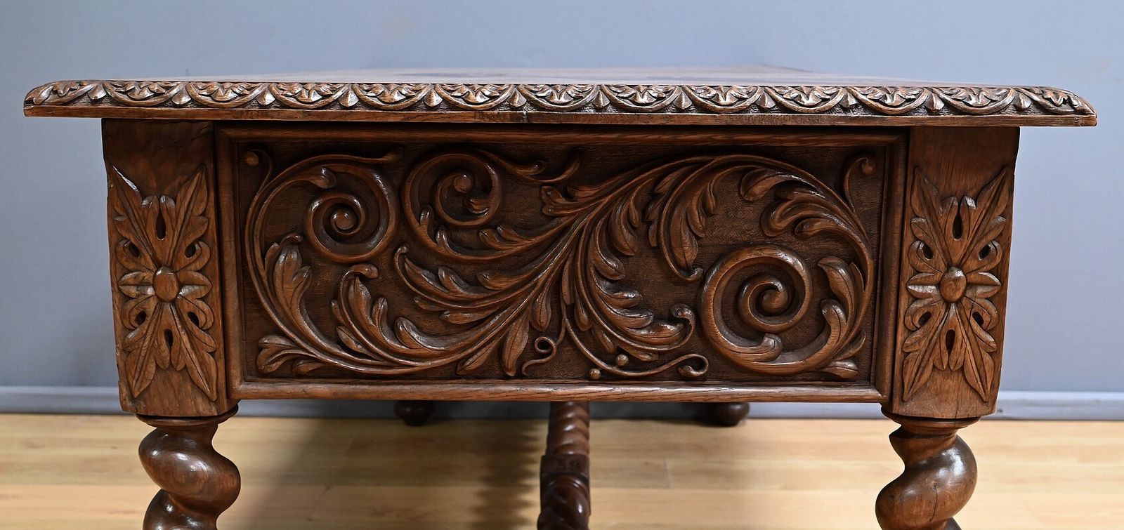 photo for sale Oak Desk, Neo Gothic Style – Late 19th Century