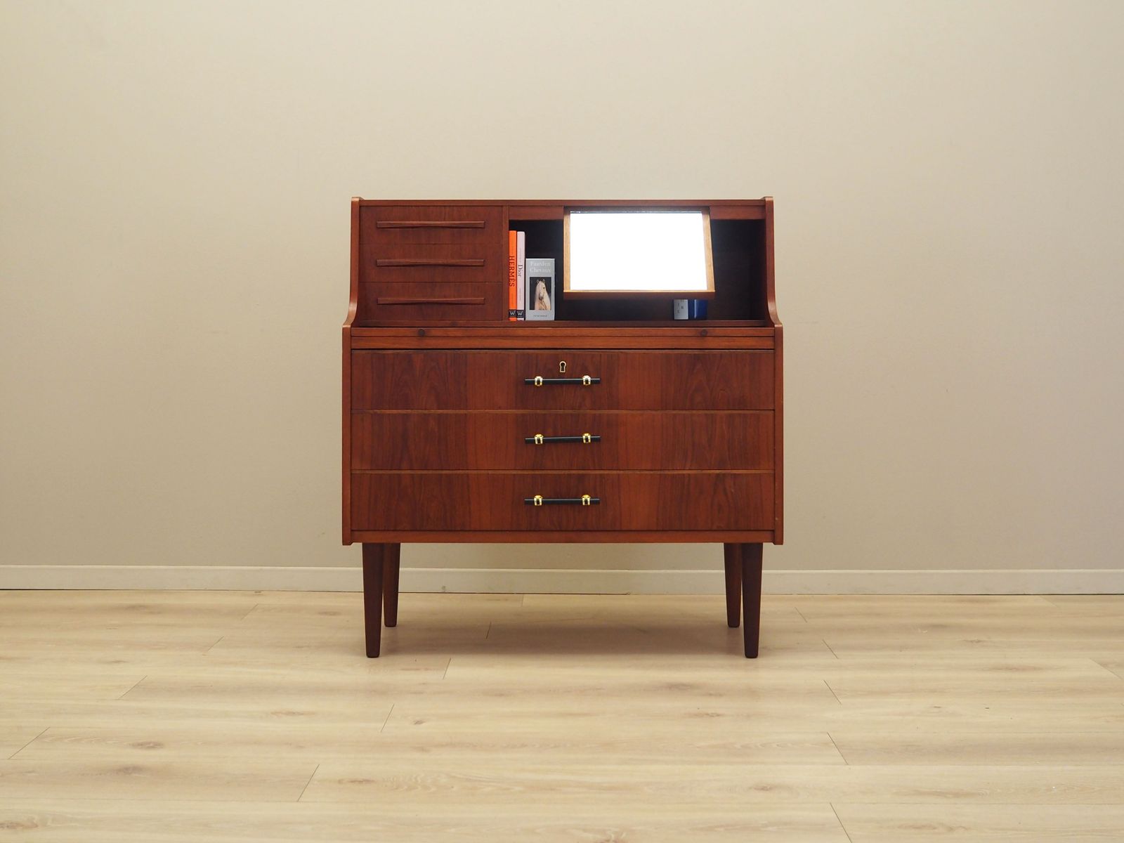 Teak Secretary, Danish Design, 1970s, Production: Denmark photo for sale