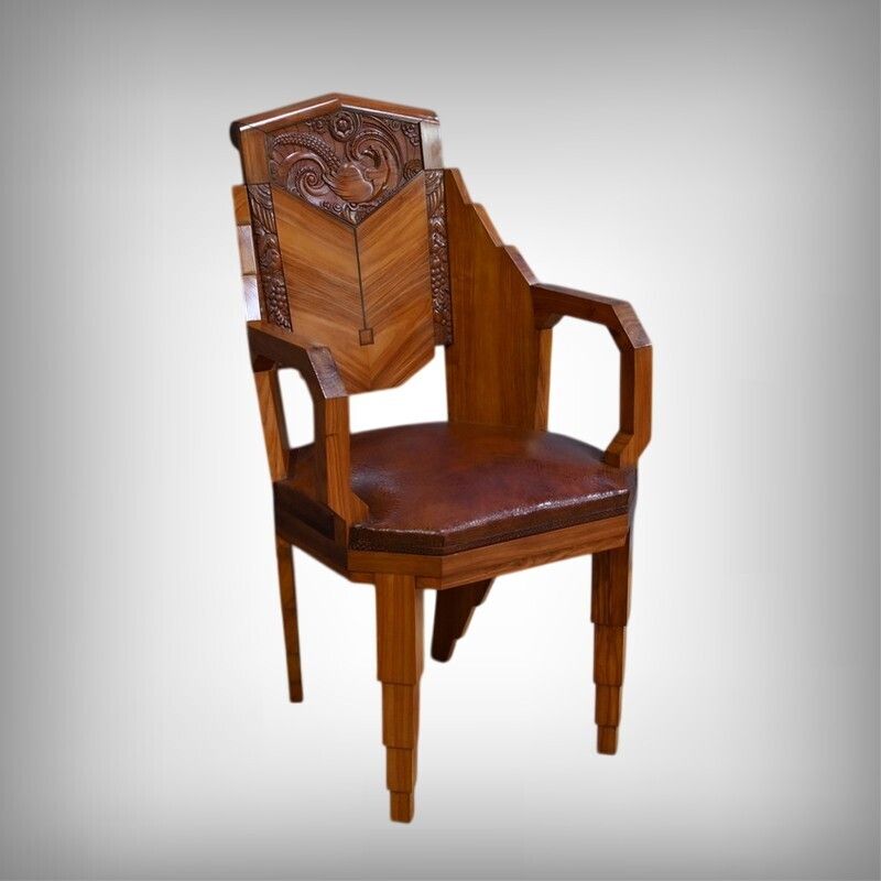 Set Of 6 Rosewood Armchairs, Art Deco – 1910 photo furniture