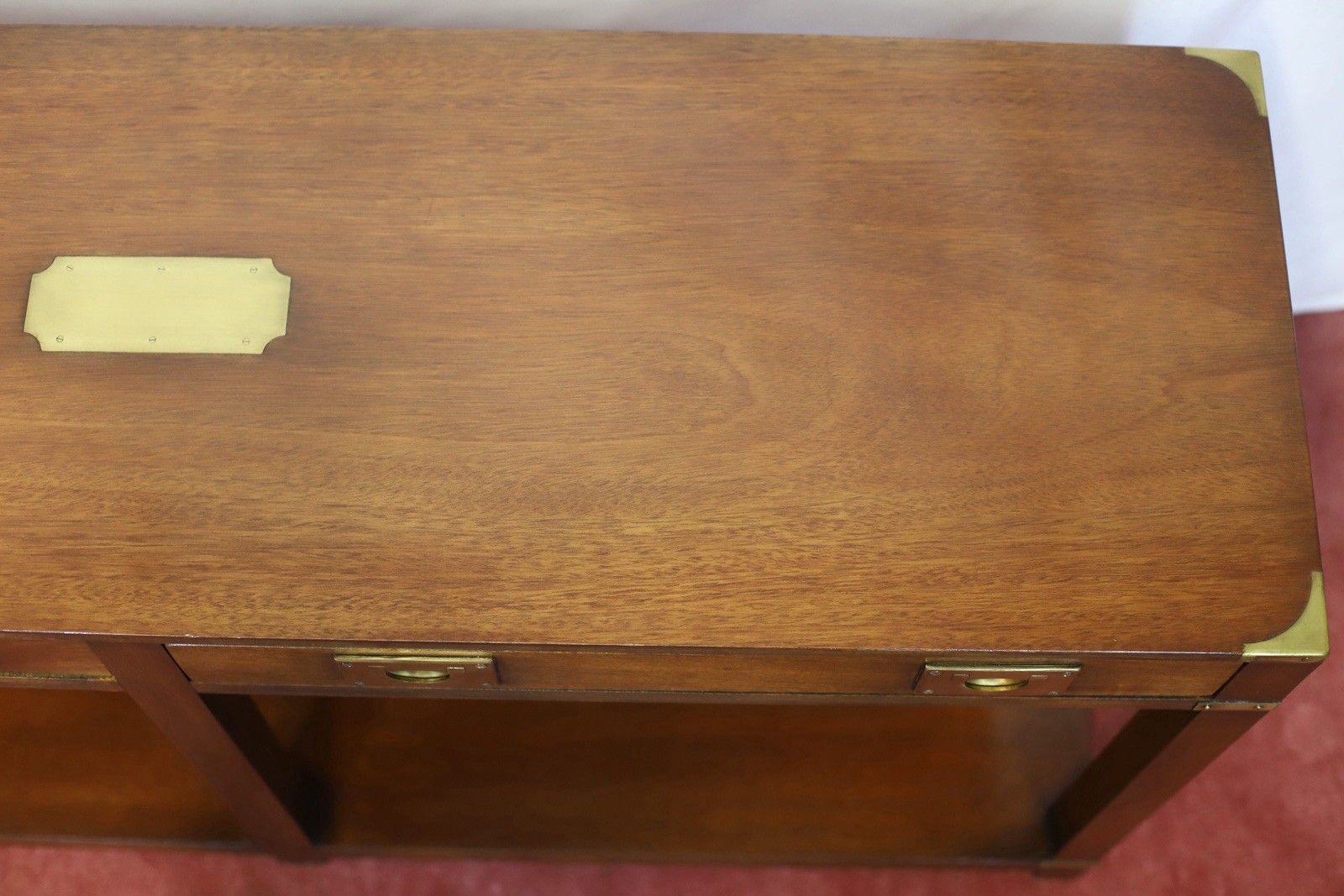 photo vintage Lovely Harrods London R.E.H Kennedy Military Campaign Console Table