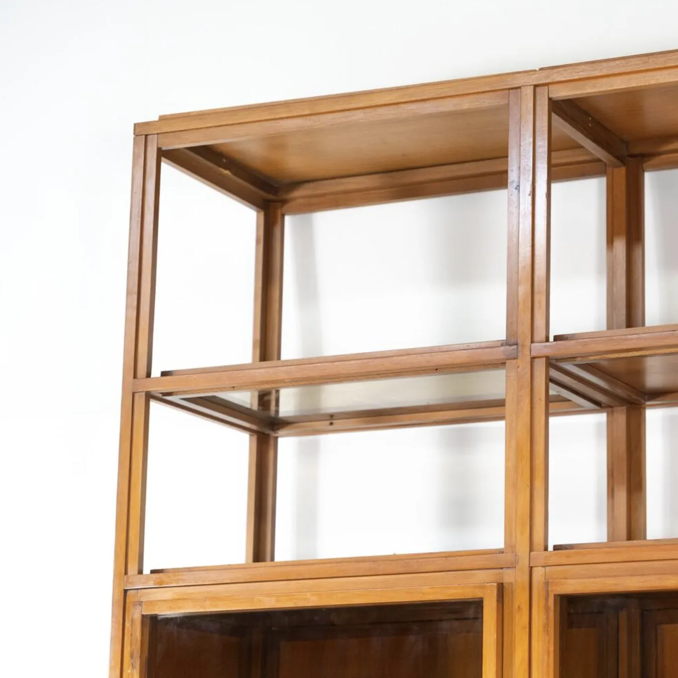 photo buy Mid Century Modern Shelves, Wood And Glass