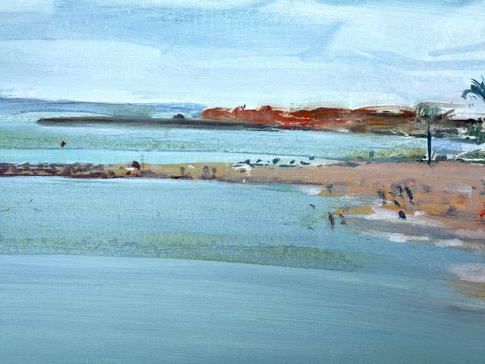 Isidore Lazaro Marbella Beach Spain Spanish Seascape Mediterranean Art Oil On Canvas C.2000 photo 900.0