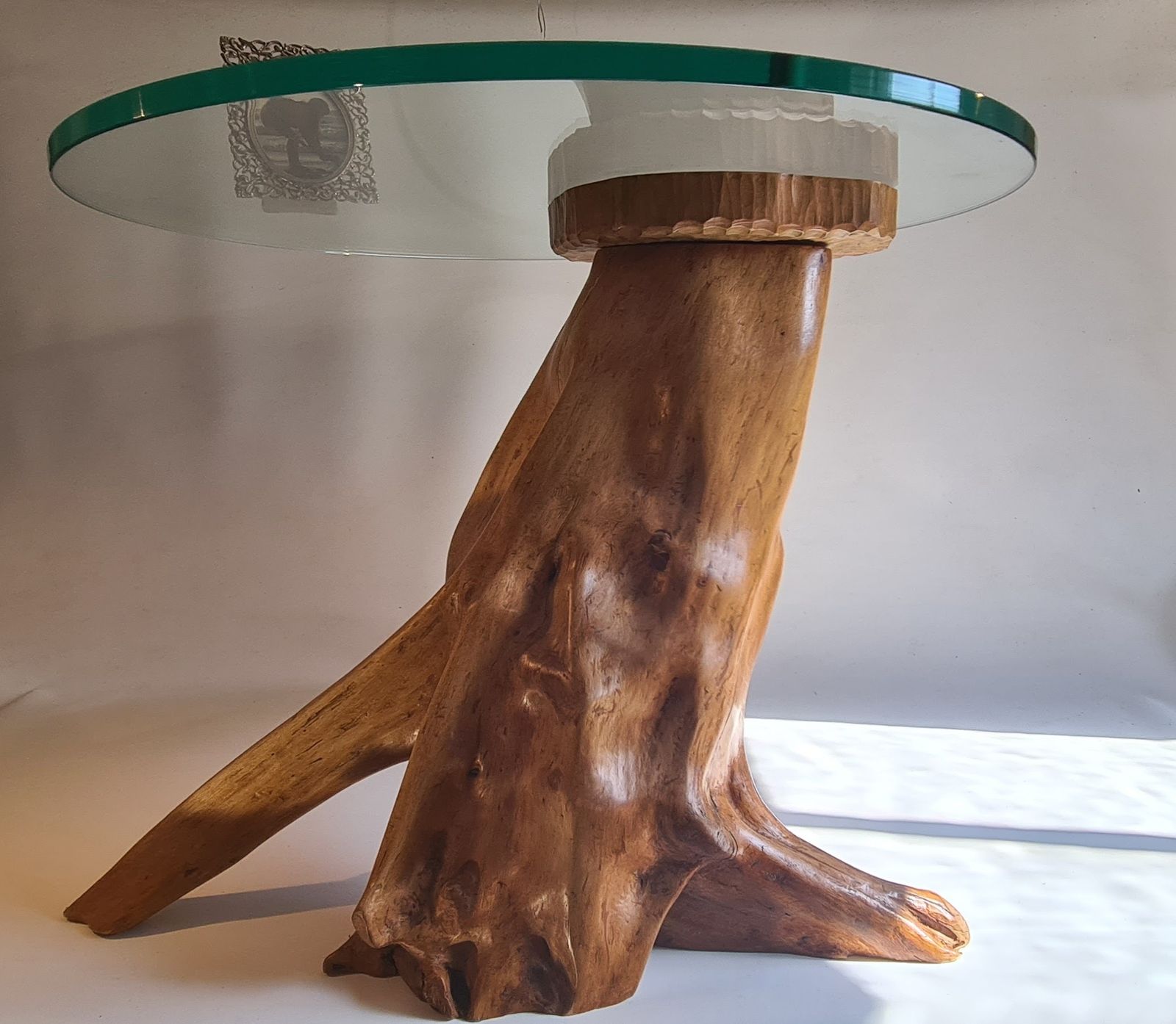 Driftwood Glass Top Table., 2010s