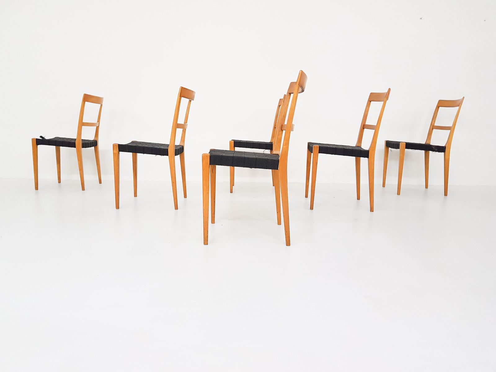 Set Of 6 Vintage Bruno Mathsson Mimat Mi401 Dining Chairs, Sweden 1932 photo vinterior