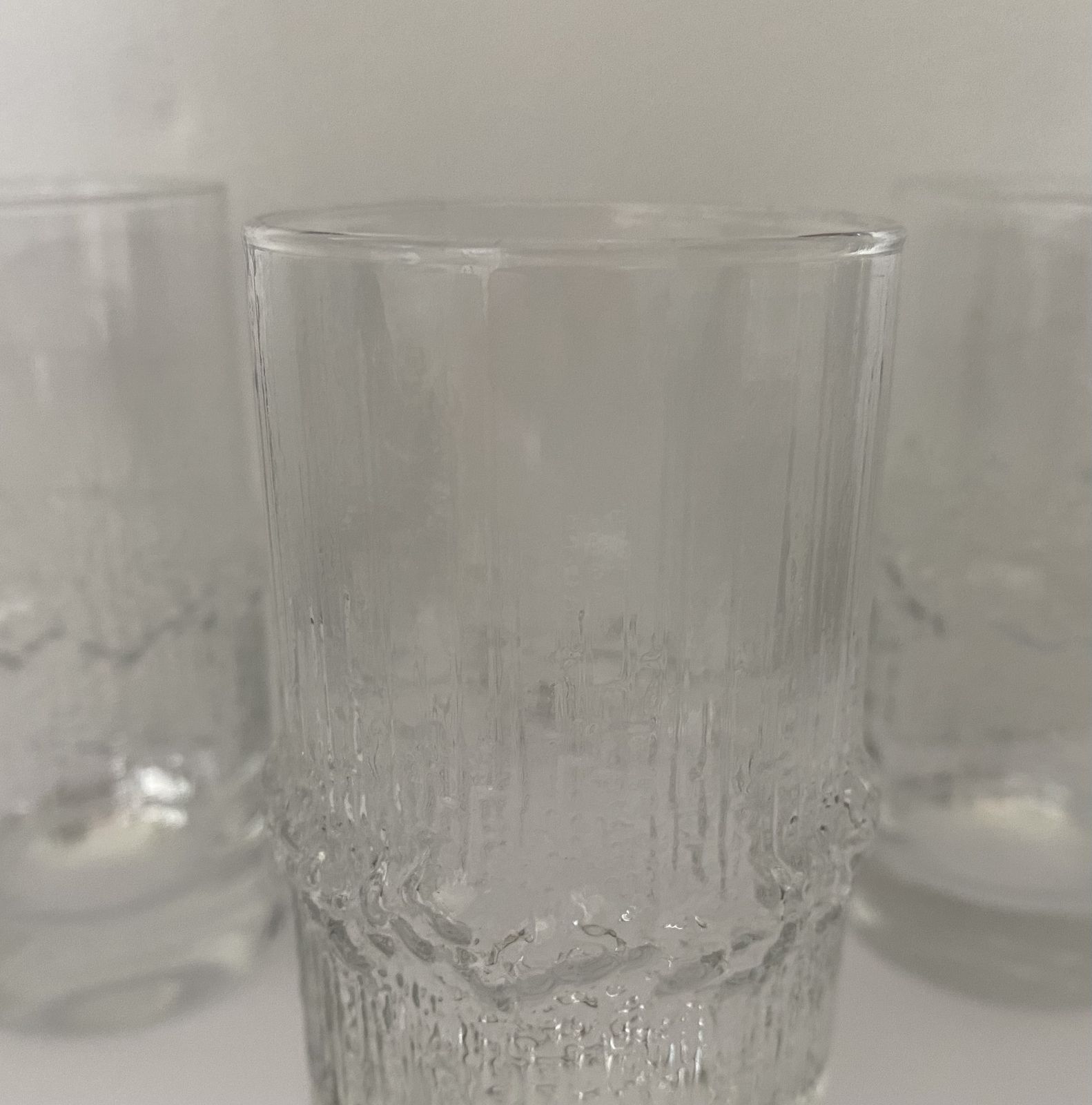 photo for sale Finnish Art Glass, Iittala, 1970’s, ‘Niva’ Design Range, Liquor/Shot Glasses X3