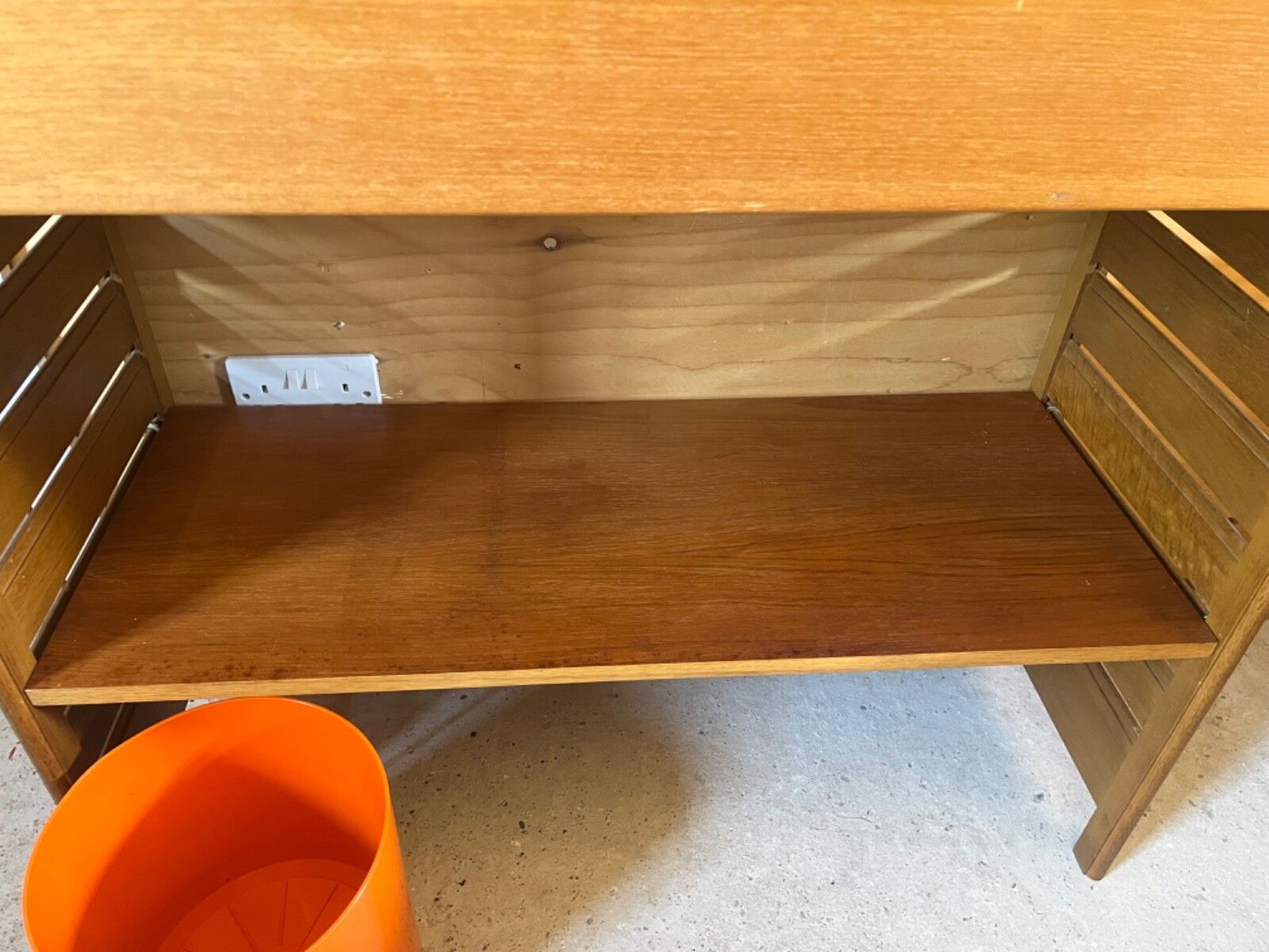 Ladderax Shelving Unit W Desk Teak Ladders photo furniture