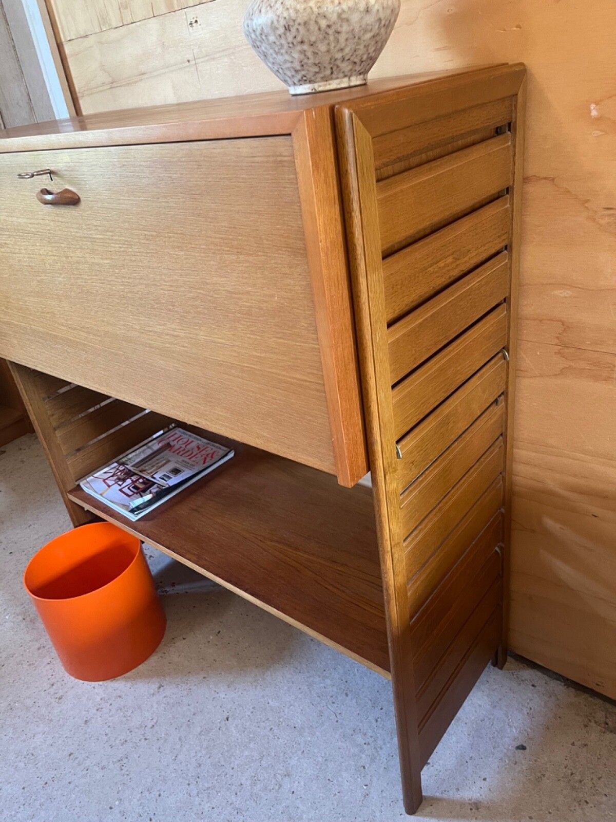 Ladderax Shelving Unit W Desk Teak Ladders photo Furniture