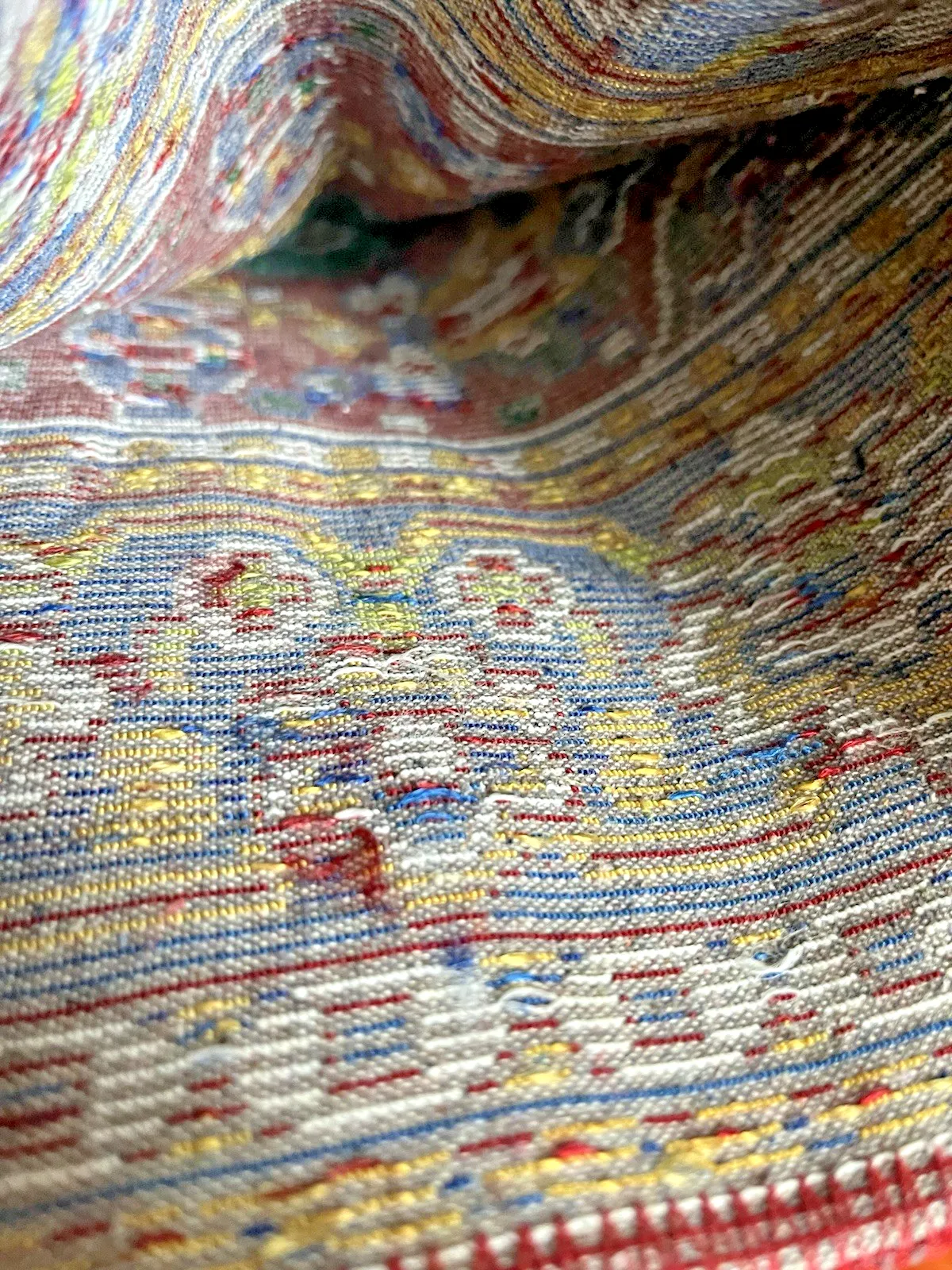 Vintage Handmade Knotted Wool Silk Bakhtiari Turkish Prayer Mat Rug Carpet Boho photo buy