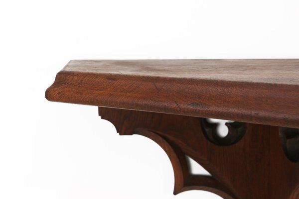 Antique Carved Oak Church Wall Consoles, 1850, Set Of 2 photo 2046.0
