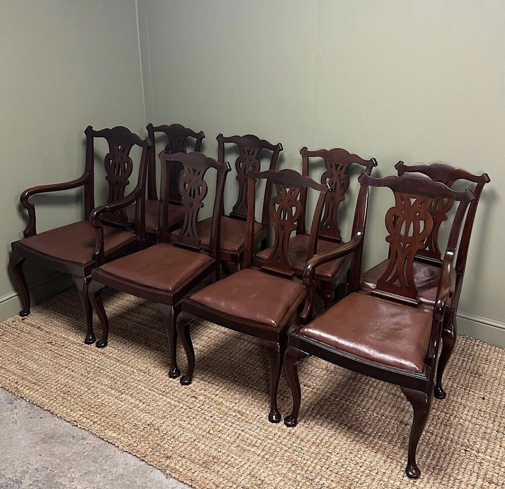 photo buy Quality Set Of 8 Antique Victorian Dining Chairs By William Walker & Sons