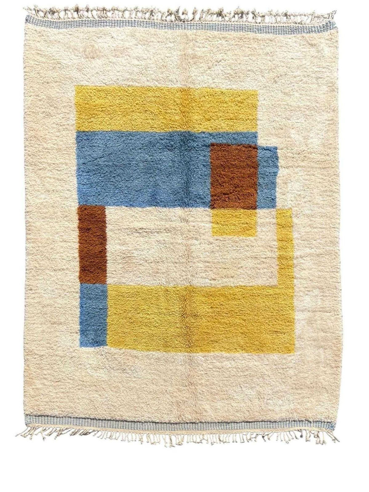 Moroccan Berber Mrirt Rug 200x300 Cm, Modern Interior Living Room Rug, Authentic Moroccan Rug, Berber Carpet, Genuine Wool Rug, Handmade Rug photo furniture