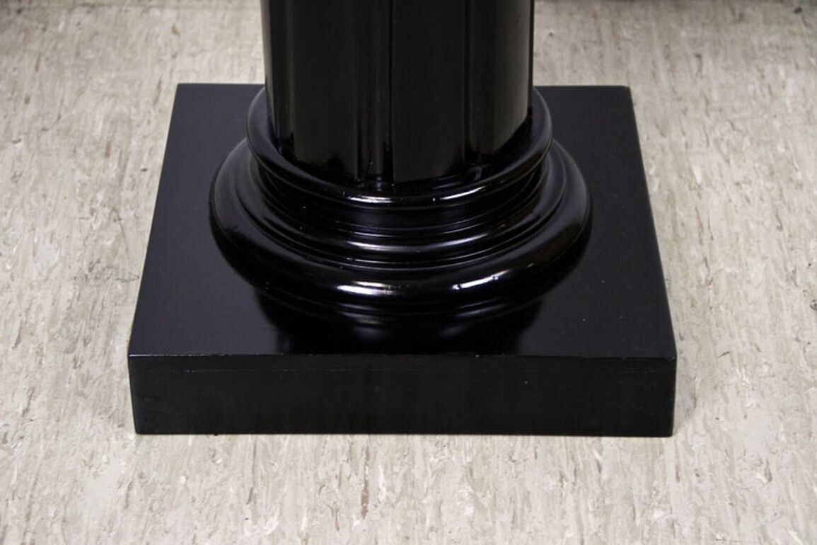 20th Century Art Nouveau Pedestal Or Column, Ebonized /Handcarved, At Ca. 1900 photo Home Decor