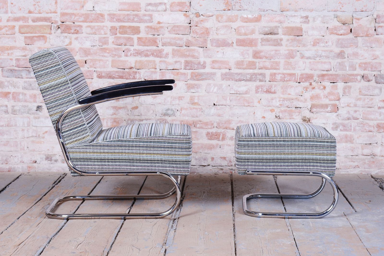 Restored Bauhaus Armchair, By W. Gispen, Mücke Melder, Czech, 1930s photo buy