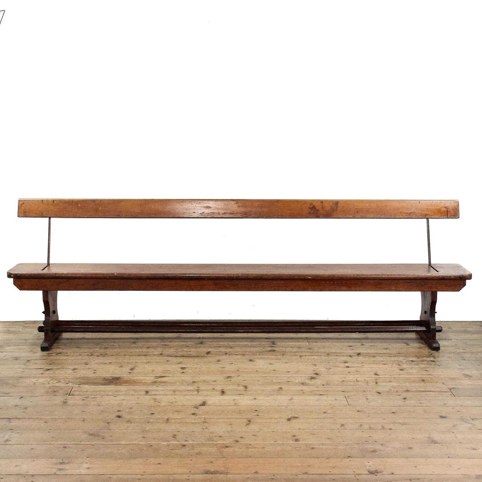 Antique Pine Flip Over Railway Bench | Antique Furniture | Antique Bench | Antique Pitch Pine Bench (M 5890)